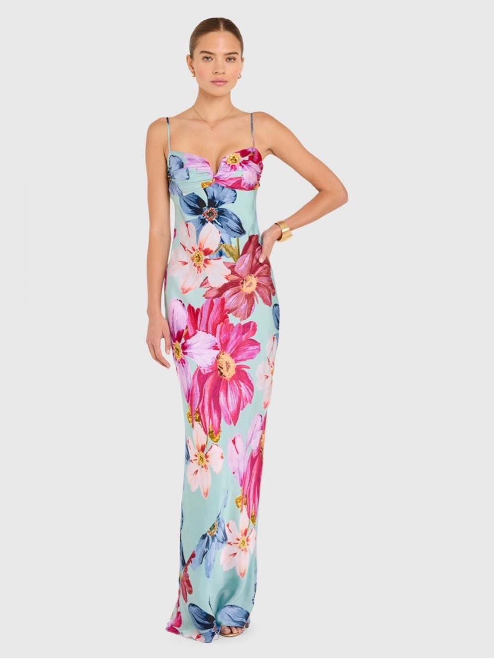 NWOT! Amanda Uprichard Ira Maxi Dress in Blue Multi